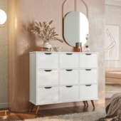 Nicho Organizador c/ 9 Gavetas Vintage Haia Q01 Branco/Branco - Amarena Móveis