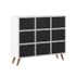 Nicho Organizador c/ 9 Gavetas Vintage Haia Q01 Branco/Preto - Amarena Móveis
