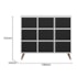 Nicho Organizador c/ 9 Gavetas Vintage Haia Q01 Branco/Preto - Amarena Móveis