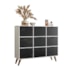 Nicho Organizador c/ 9 Gavetas Vintage Haia Q01 Branco/Preto - Amarena Móveis