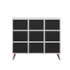 Nicho Organizador c/ 9 Gavetas Vintage Haia Q01 Branco/Preto - Amarena Móveis