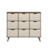 Nicho Organizador c/ 9 Gavetas Vintage Haia Q01 Ébano Rústico/Off White - Amarena Móveis