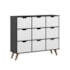 Nicho Organizador c/ 9 Gavetas Vintage Haia Q01 Preto/Branco - Amarena Móveis