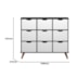 Nicho Organizador c/ 9 Gavetas Vintage Haia Q01 Preto/Branco - Amarena Móveis