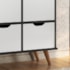 Nicho Organizador c/ 9 Gavetas Vintage Haia Q01 Preto/Branco - Amarena Móveis