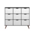 Nicho Organizador c/ 9 Gavetas Vintage Haia Q01 Preto/Branco - Amarena Móveis