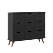 Nicho Organizador c/ 9 Gavetas Vintage Haia Q01 Preto/Preto - Amarena Móveis