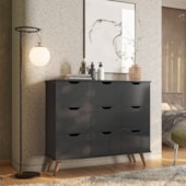 Nicho Organizador c/ 9 Gavetas Vintage Haia Q01 Preto/Preto - Amarena Móveis