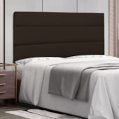 Painel Cama Casal Nubia SPZ 140cm Suede Marrom