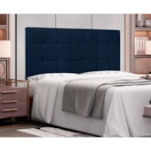 Painel Cama King Pôlonia SPZ 195cm Suede Azul Marinho