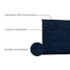 Painel Cama King Pôlonia SPZ 195cm Suede Azul Marinho