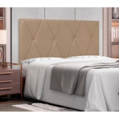 Painel Cama King Serena SPZ 195cm Suede Bege
