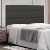 Painel Cama Queen Nubia SPZ 160cm Suede Cinza