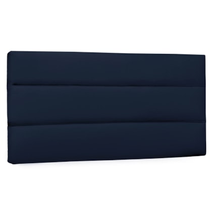 Painel Cama Solteiro Nubia SPZ 90cm Suede Azul Marinho