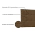 Painel Cama Solteiro Pôlonia SPZ 90cm Suede Caramelo