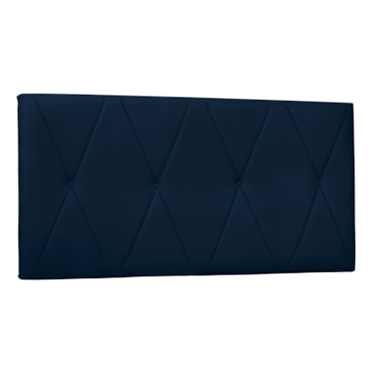 Painel Cama Solteiro Serena SPZ 90cm Suede Azul Marinho
