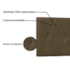 Painel Cama Solteiro Serena SPZ 90cm Suede Caramelo