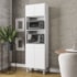 Paneleiro Íris 4 Portas Cozinha MB1 200cm Branco Puxador Branco