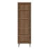 Paneleiro Íris 4 Portas Cozinha MB1 200cm Savana\Off White Puxador Cobre