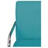 Poltrona Cadeira Decorativa Sara Cromada para Sala de Estar Escritório Suede Azul Turquesa - AM Decor