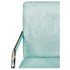 Poltrona Cadeira Decorativa Sara Cromada para Sala de Estar Luxo Suede Azul Tiffany - AM Decor