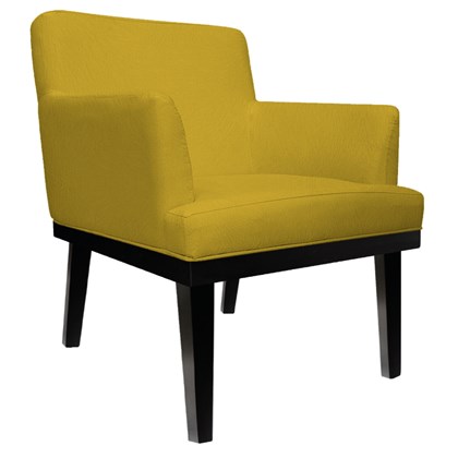 Poltrona Cadeira Decorativa Suede Amarelo para Sala de Estar Recepção Escritório - AM Decor - Moveis