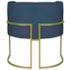 Poltrona Dália Luxo Moderna Estofada Design Sofisticado com Base de Ferro Dourado Suede Azul Marinho