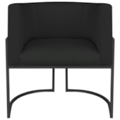 Poltrona Dália Luxo Moderna Estofada Design Sofisticado com Base de Ferro Preto Bouclé Preto