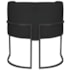 Poltrona Dália Luxo Moderna Estofada Design Sofisticado com Base de Ferro Preto Bouclé Preto