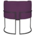 Poltrona Dália Luxo Moderna Estofada Design Sofisticado com Base de Ferro Preto Suede Roxo