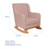 Poltrona de Amamentação Balanço e Puff Aurora Linho Rose