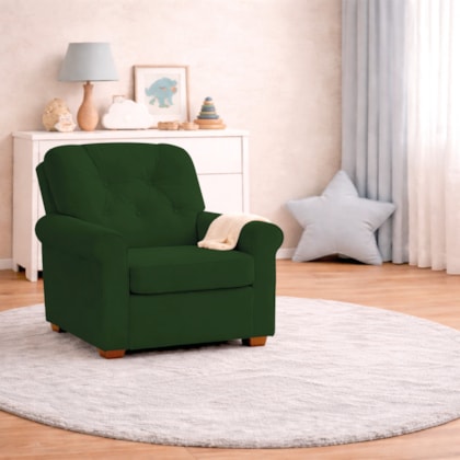 Poltrona de Amamentação Doce Nuvem Linho Verde