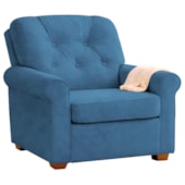 Poltrona de Amamentação Linho Azul Royal