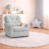 Poltrona de Amamentação Sala de Estar Recepção Doce Nuvem Bouclé Cinza