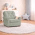 Poltrona de Amamentação Sala de Estar Recepção Doce Nuvem Bouclé Verde Oliva