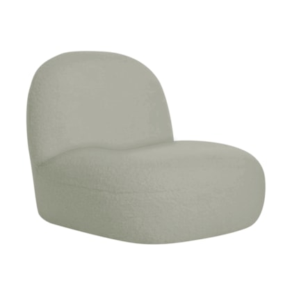 Poltrona Decorativa Amsterdã Bouclé Verde Oliva