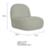 Poltrona Decorativa Amsterdã Bouclé Verde Oliva