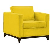 Poltrona Decorativa Aspen Suede Amarelo - Amarena Móveis