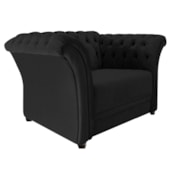 Poltrona Decorativa Chesterfield Sofia Corano Preto Capitonê - Amarena Móveis