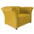 Poltrona Decorativa Chesterfield Sofia Suede Amarelo Capitonê - Amarena Móveis