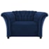 Poltrona Decorativa Chesterfield Sofia Suede Azul Marinho Capitonê - Amarena Móveis