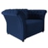 Poltrona Decorativa Chesterfield Sofia Suede Azul Marinho Capitonê - Amarena Móveis