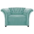 Poltrona Decorativa Chesterfield Sofia Suede Azul Tiffany Capitonê - Amarena Móveis