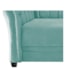 Poltrona Decorativa Chesterfield Sofia Suede Azul Tiffany Capitonê - Amarena Móveis