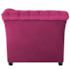 Poltrona Decorativa Chesterfield Sofia Suede Pink Capitonê - Amarena Móveis