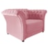 Poltrona Decorativa Chesterfield Sofia Suede Rosa Bebê Capitonê - Amarena Móveis