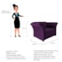 Poltrona Decorativa Chesterfield Sofia Suede Roxo Capitonê - Amarena Móveis