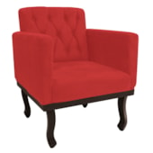 Poltrona Decorativa Classic Corano Vermelho - AM Decor