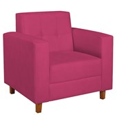 Poltrona Decorativa Denver Suede Pink - AM Decor