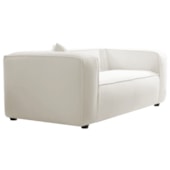 Poltrona Decorativa Escritório Orgânica Cecília Bouclé  Branco - Amarena Móveis